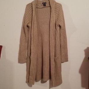 Tan knit cardigan